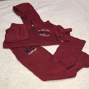 Sweat Suite in Red Kid Size 12